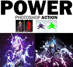 PS动作－激光电流：Power Photoshop Action